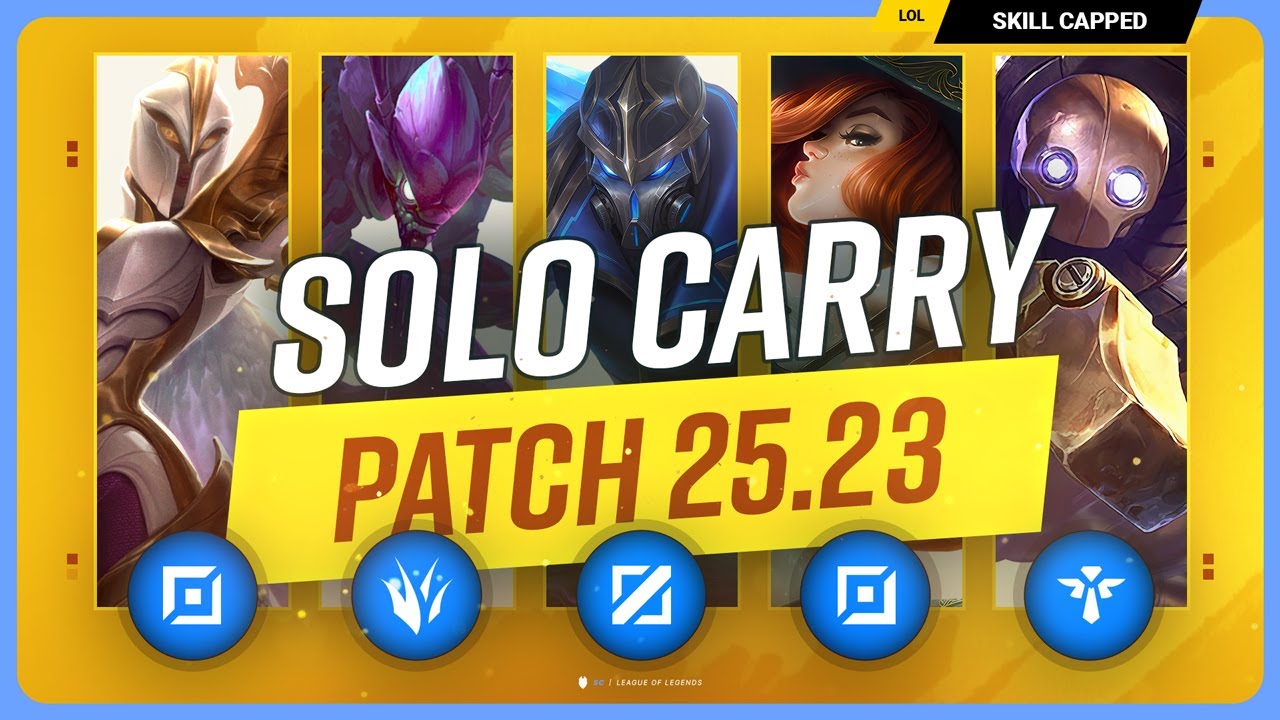 The NEW BEST SOLO CARRY CHAMPIONS on PATCH 25.23 - League of Legends
