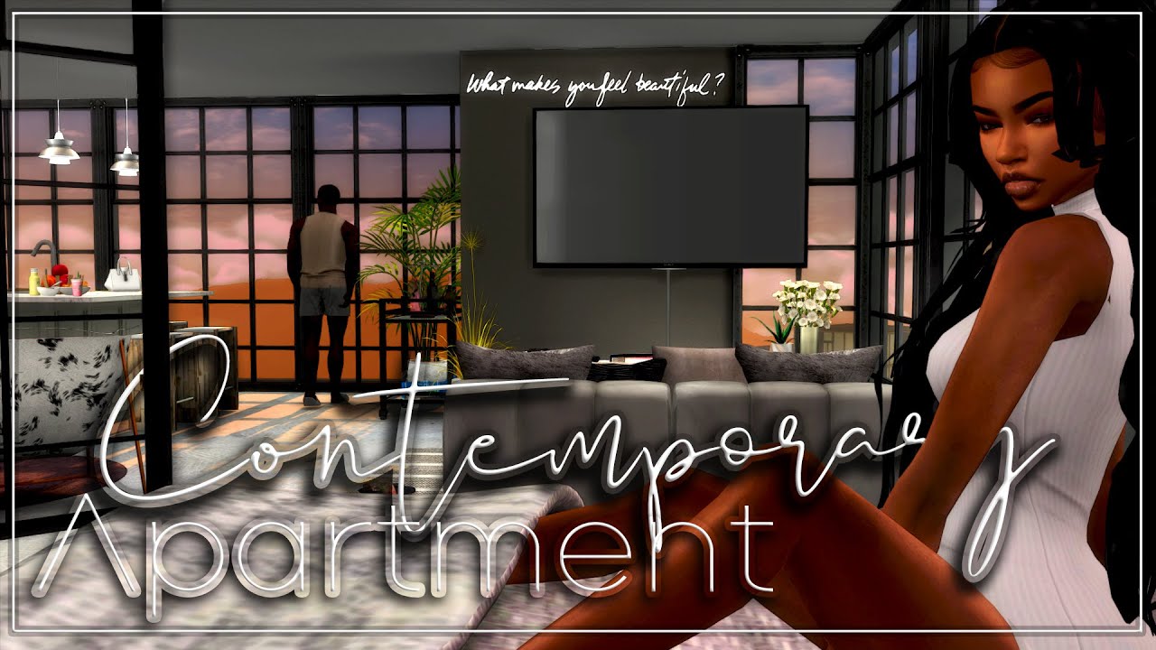 Contemporary Apartment | Sims 4 Speed Build | CC Included | Stop Motion