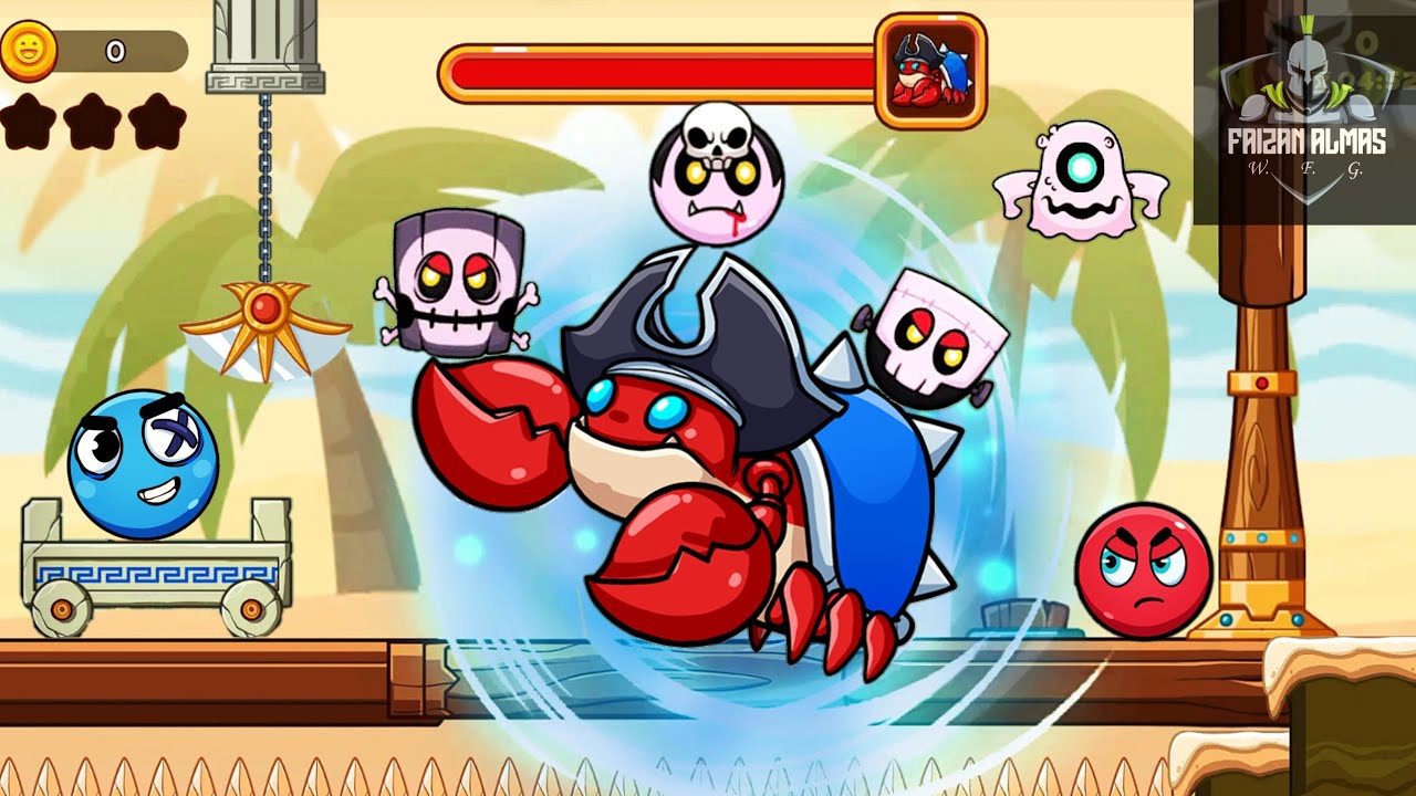 Blue Ball V - Red Boss Challenge (Part 6) Beach Boss Fight | MGIF | Gameplay WFG