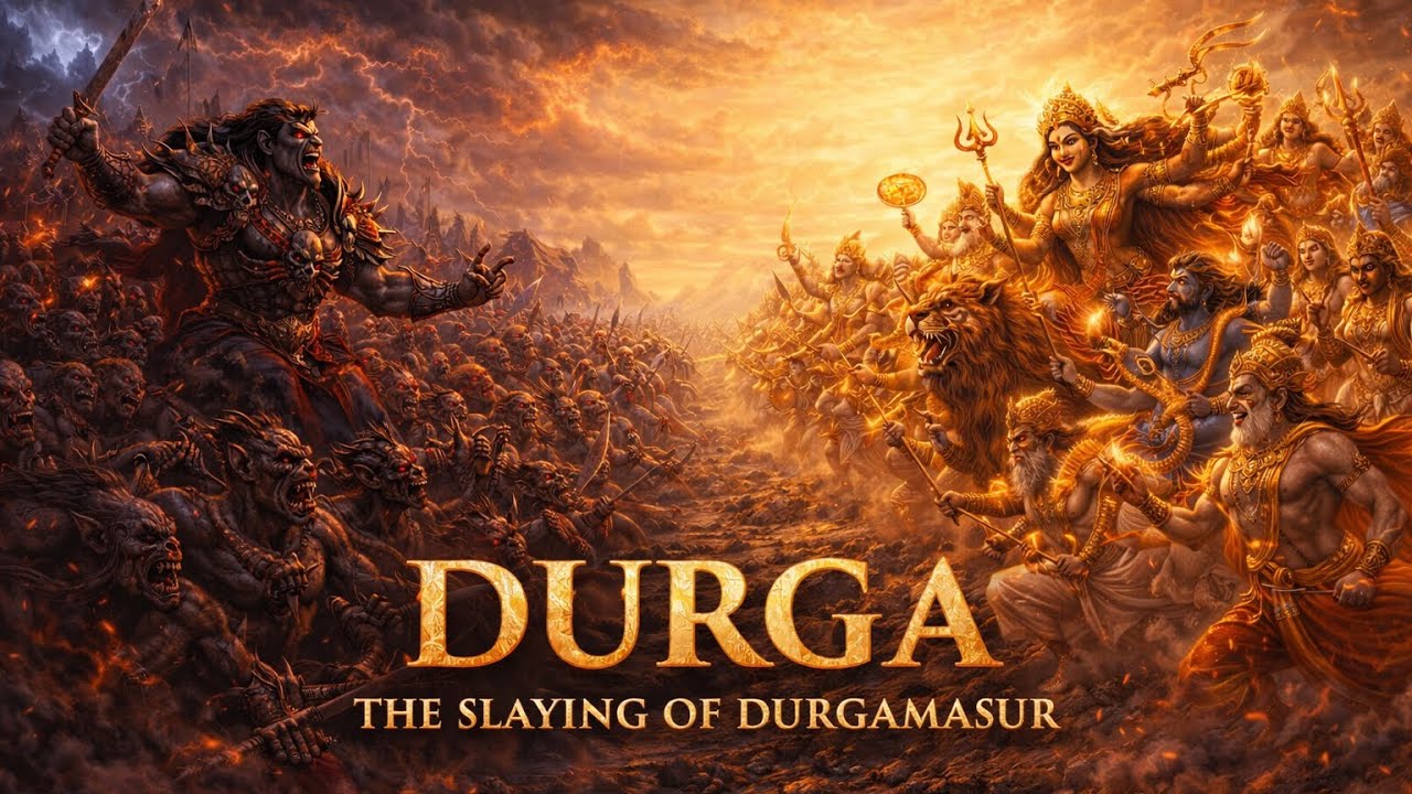 Durga- The slaying of Durgamasur