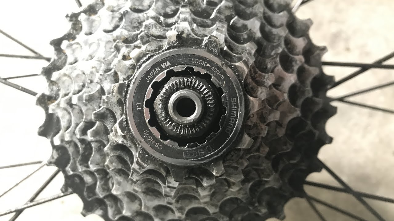 Montaggio assembly Shimano CS-HG70 pignone rocchetto