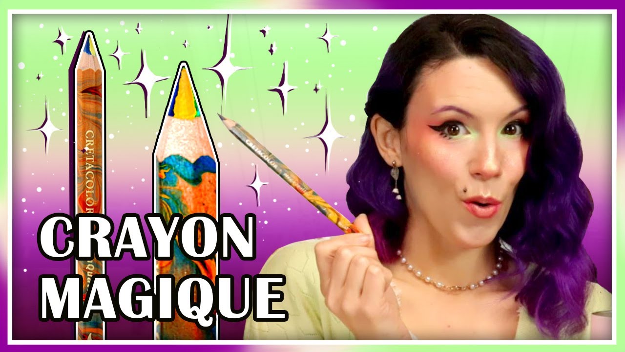 TESTONS UN CRAYON MAGIQUE - Random color challenge - cretacolor crayon aquarellabe - test et swatch
