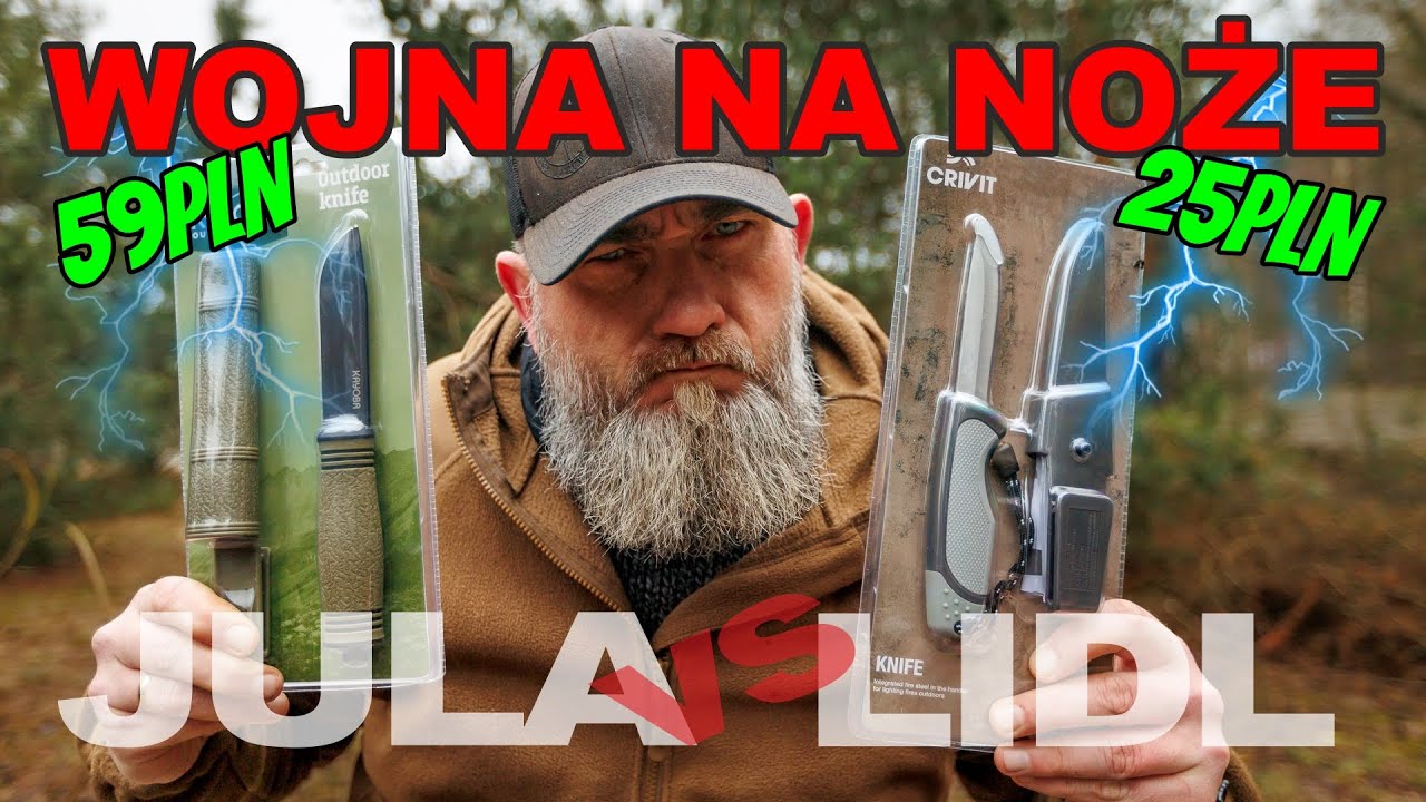 N&oacute;ż do lasu z LIDLA vs n&oacute;ż z JULI #bushcraft #survival #camping
