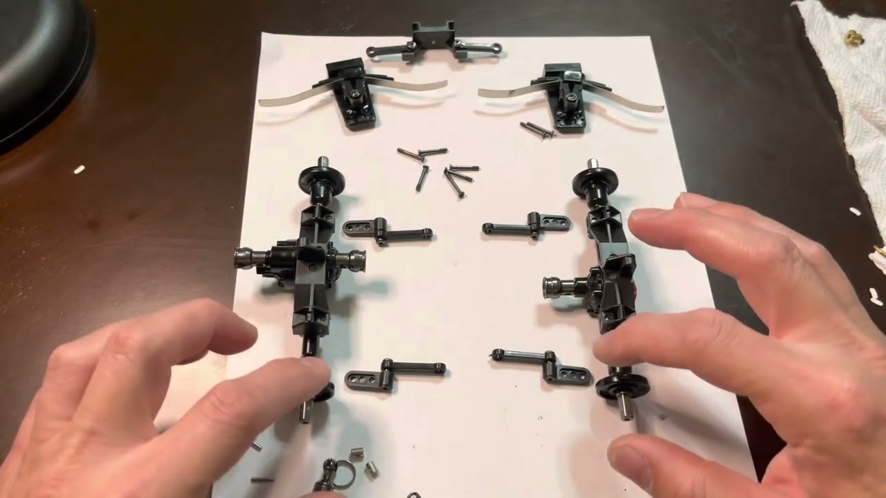 WPL Leaf Spring Suspension Walk Through Guild Assembly B16 6x6 Front and Rear Seesaw Springs