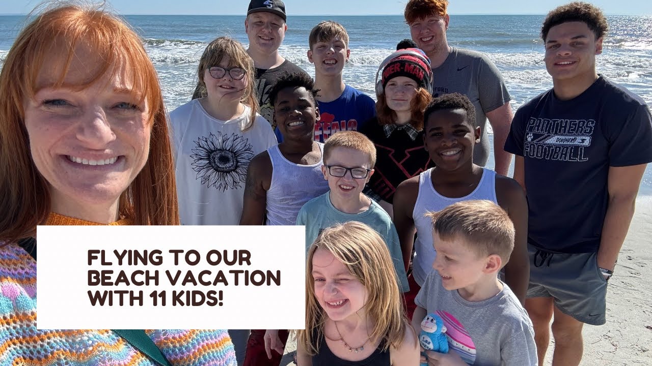 FLYING TO OUR BEACH VACATION WITH 11 KIDS!