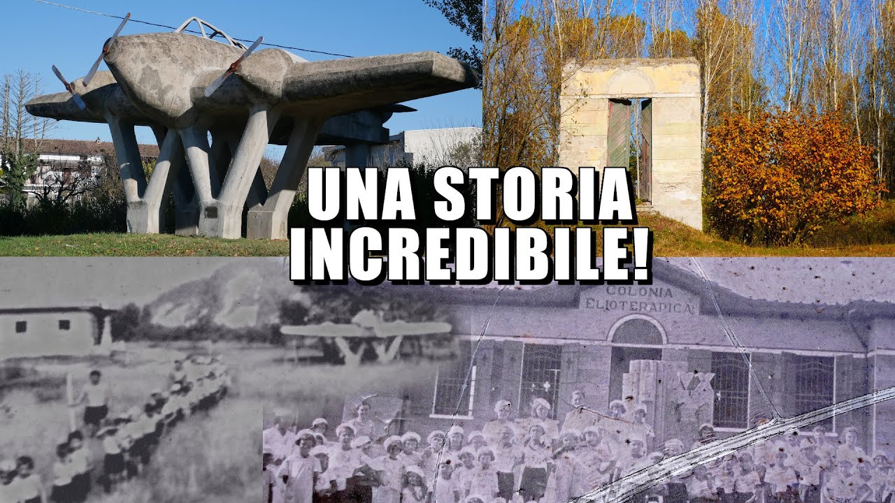 UNA COLONIA SPAZZATA VIA DALL'ALLUVIONE ED UN AEREO DA GUERRA IN CEMENTO SALVATO DALLA PIENA DEL PO!
