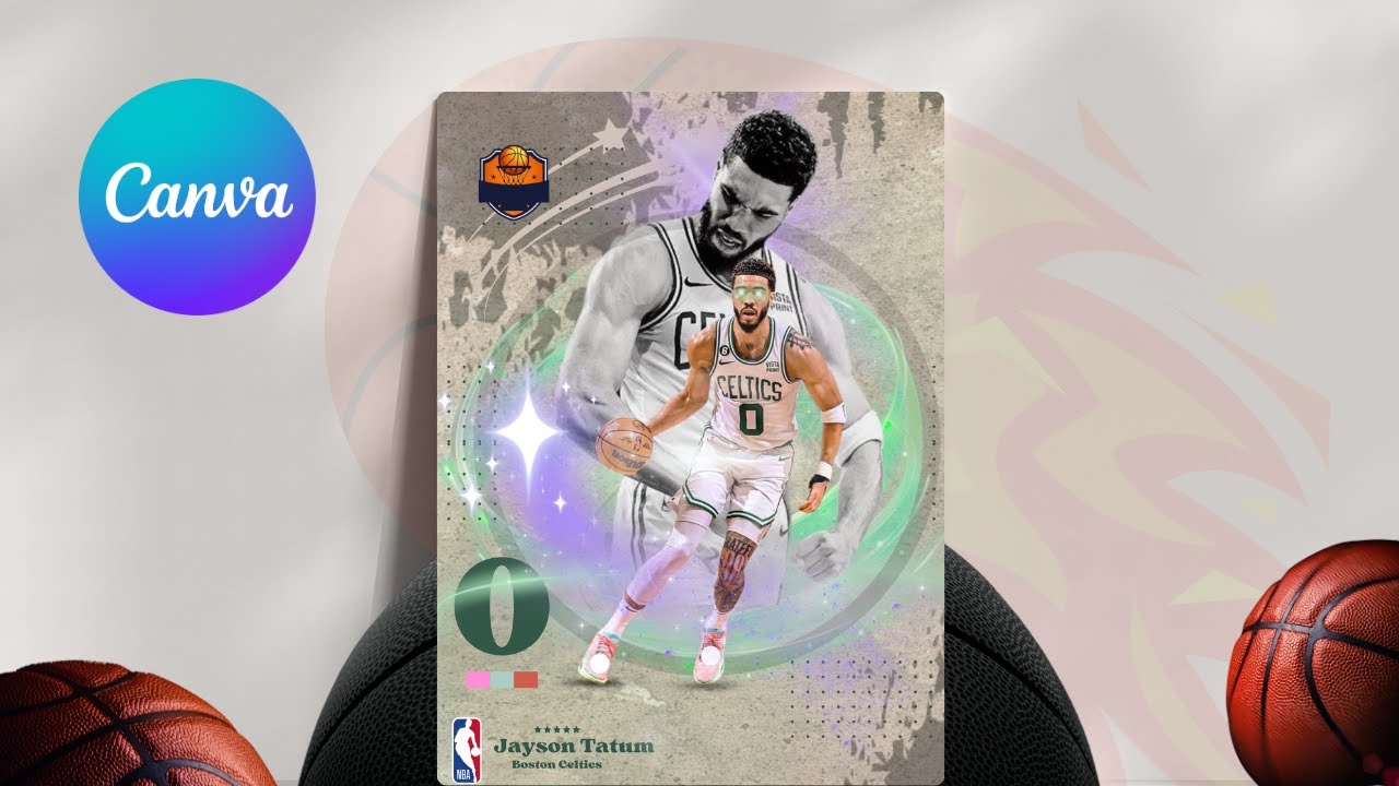 Canva Sports Poster Tutorial 2024 | Create a Pro Jayson Tatum Boston Celtics Poster