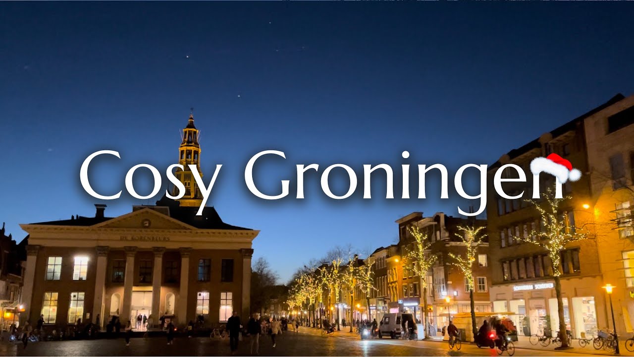 Groningen: Cozy December Evening Walk with Ambient Soundscape | Netherlands City Tour