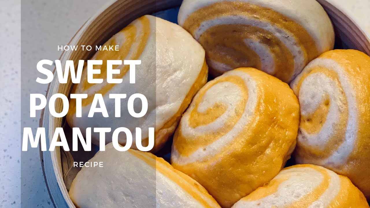 Soft & Fluffy Sweet Potato Steamed Bun Recipe (Mantou 馒头)