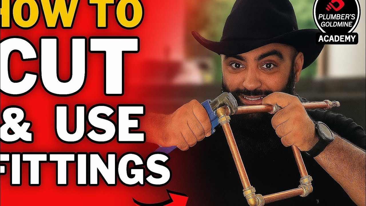 How to Cut Copper Pipe & Use Compression & Push Fit Fittings | Vlog 2 | Plumber’s Goldmine Academy