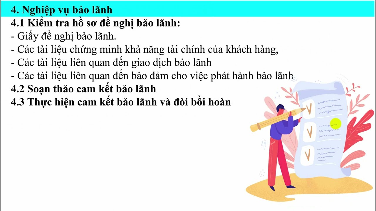 NGHIỆP VỤ NGÂN HÀNG THƯƠNG MẠI [ CHƯƠNG 6: BẢO LÃNH NGÂN HÀNG]