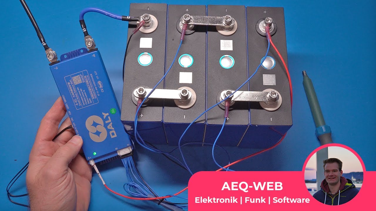 🔋 Daly BMS Verdrahtung & Einrichtung - Praxisbeispiel Selbstbau Na⁺ Akku