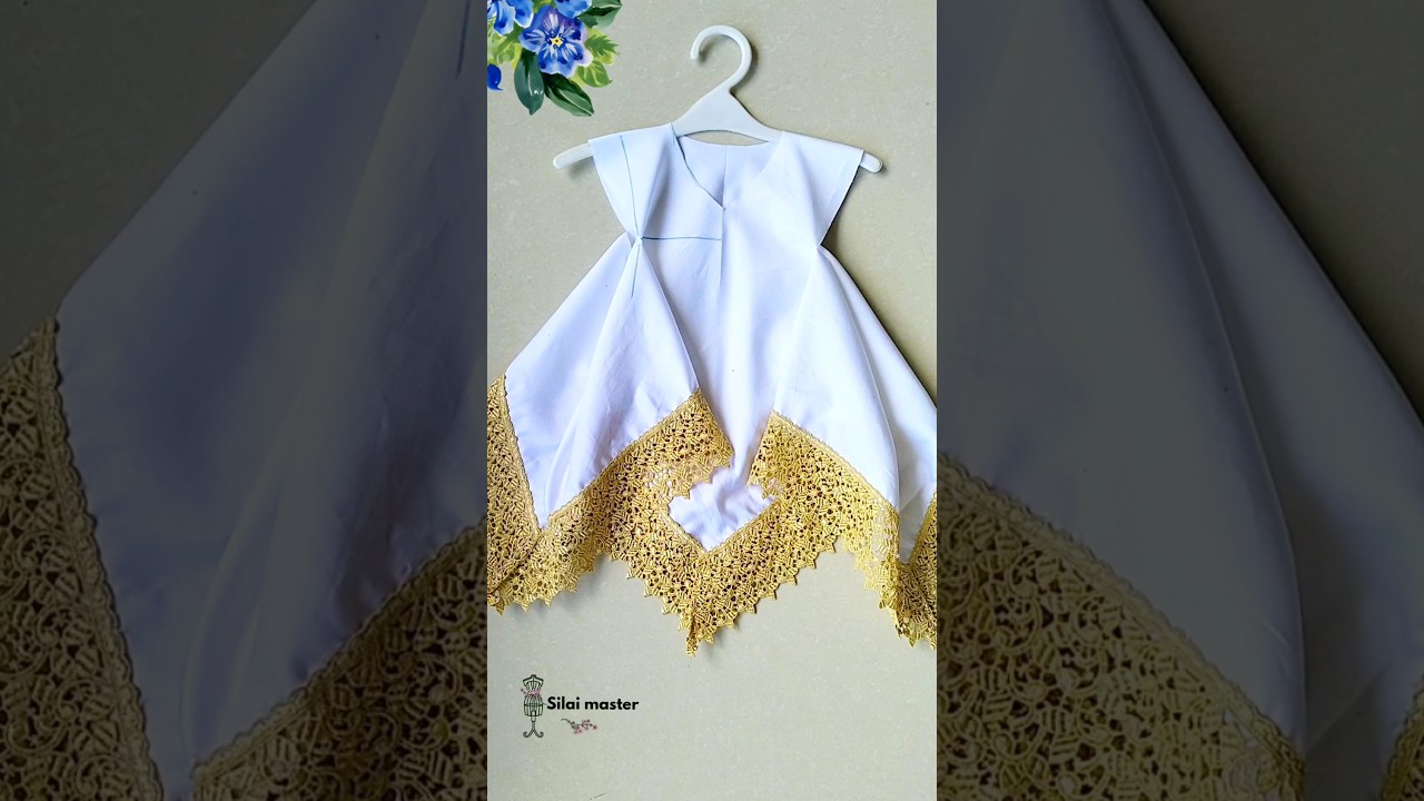 Easy Handkerchief Style Baby Frock | Simple Baby Dress Cutting & Stitching Tutorial