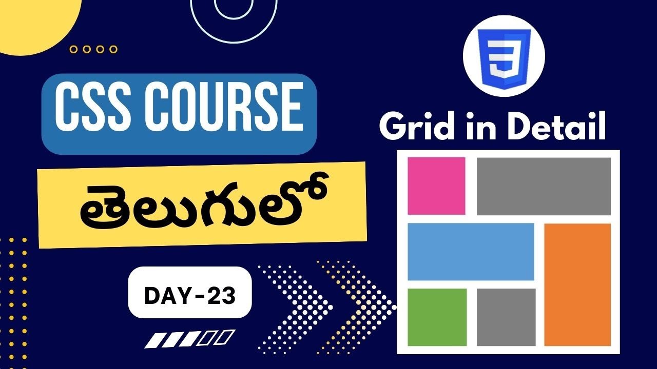 CSS grid tutorial | CSS grid  in Telugu  | CSS grid properties | CSS tutorials | CSS grid layout