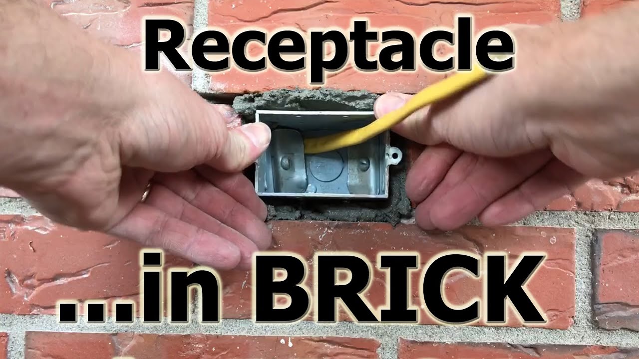 How to install a GFCI receptacle in a brick wall