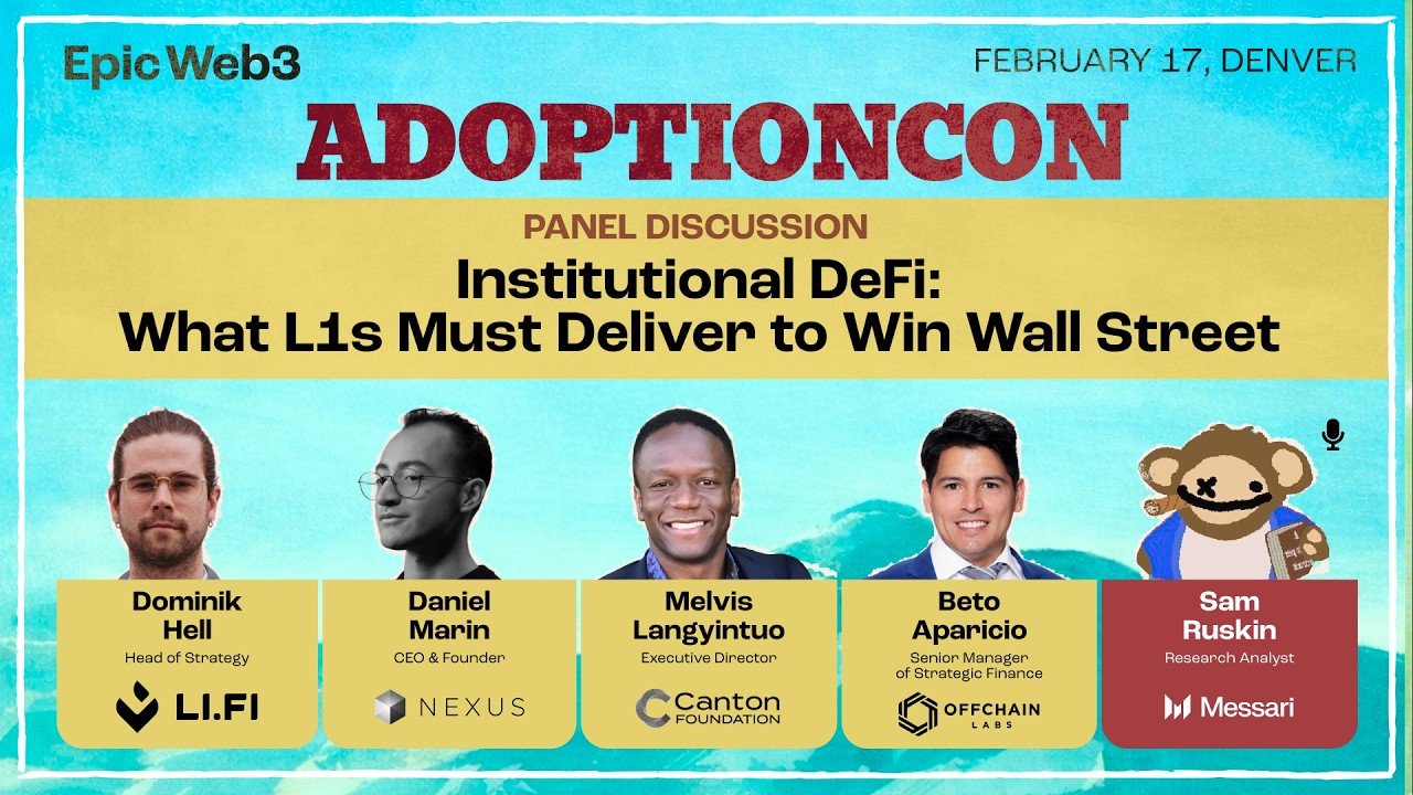 Panel Discussion: Institutional DeFi: What L1s Must Deliver to Win Wall Street