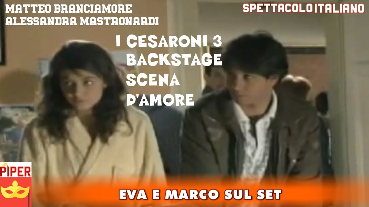 I Cesaroni 3 Eva e Marco backstage scena d'amore prima puntata