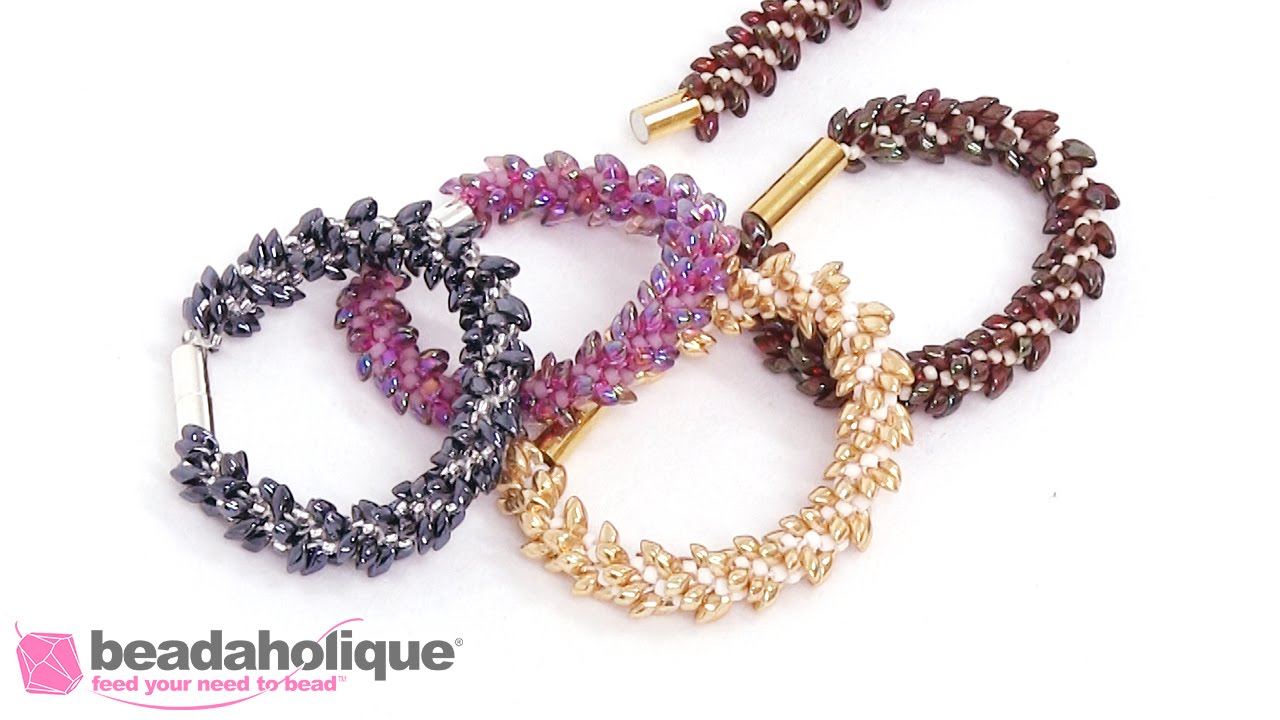 How to Make the Deluxe Beaded Kumihimo Bracelet Kit with Long Magatama Beads