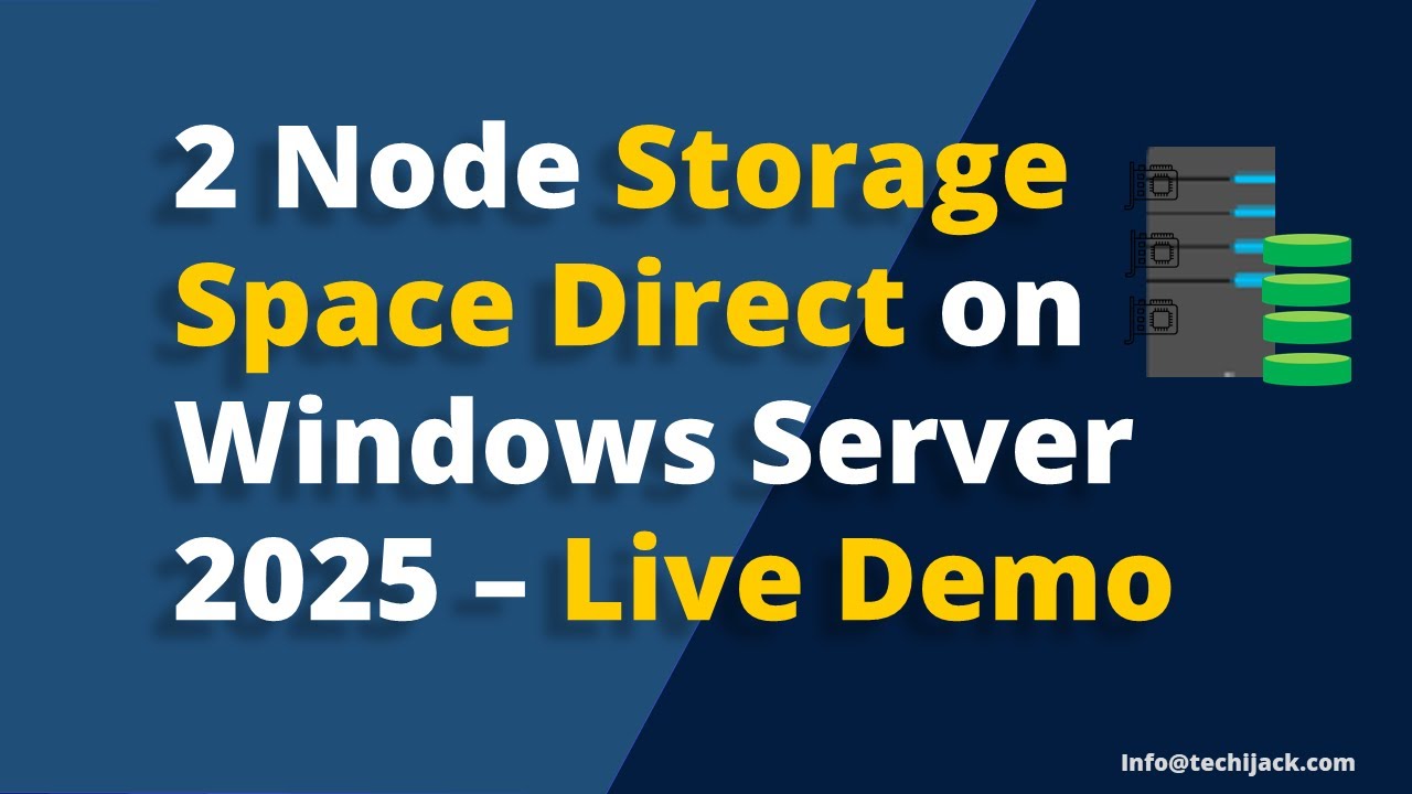 2 Node Storage Space Direct on Windows Server 2025 - Live Demo | Techi Jack