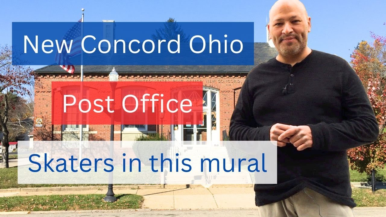 New Concord Ohio Post Office Building and Mural.