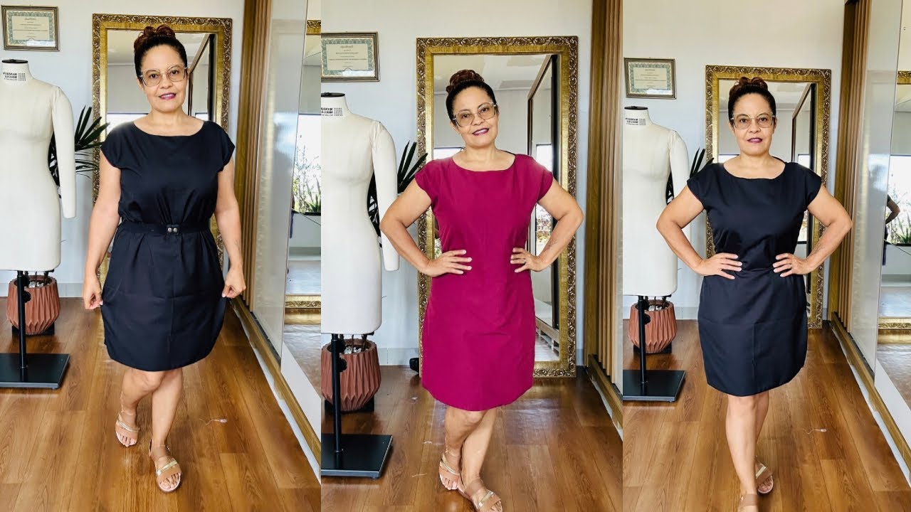 Vestido dupla face Soltinho fácil de fazer / simples sem molde