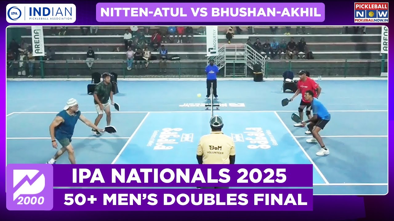 Nitten-Atul vs Bhusan-Akhil | 50+ Men&rsquo;s Doubles Final Heats Up at IPA Nationals 2025 | PWR 2000