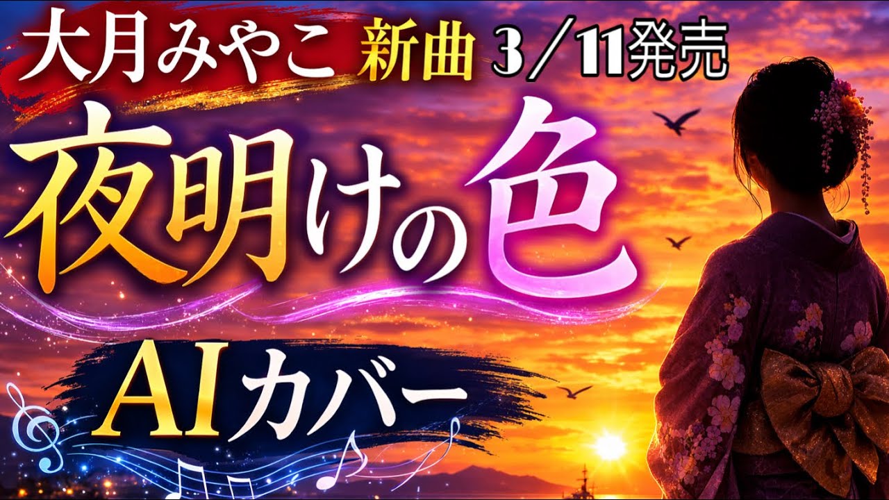 【新曲】夜明けの色 / 大月みやこ｜AIカバー【AI演歌】