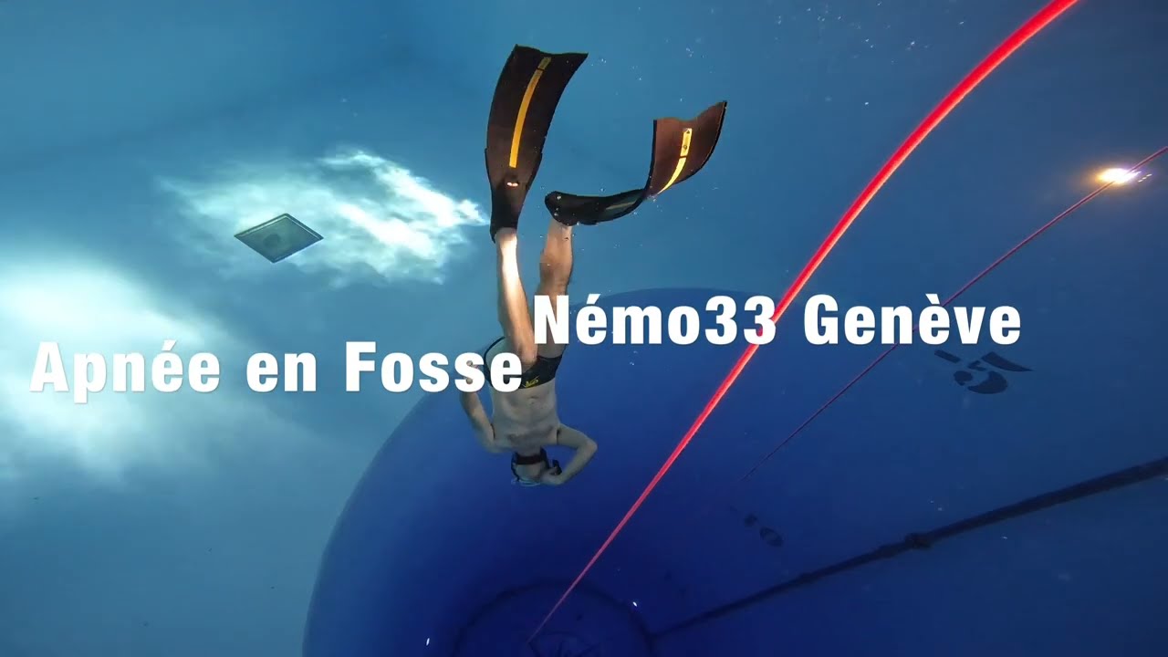 Apnée dans la fosse Némo33 Genève