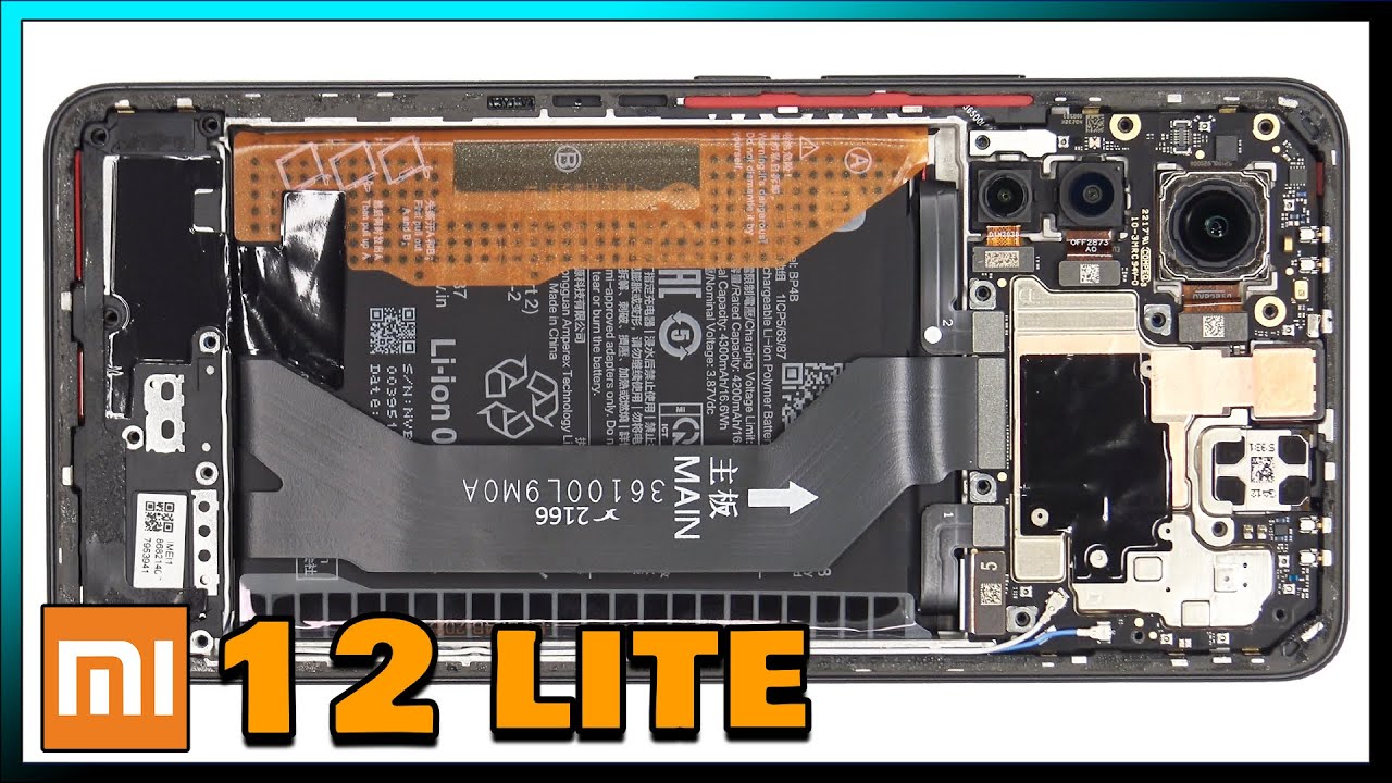 Xiaomi 12 Lite Disassembly Teardown Repair Video Review