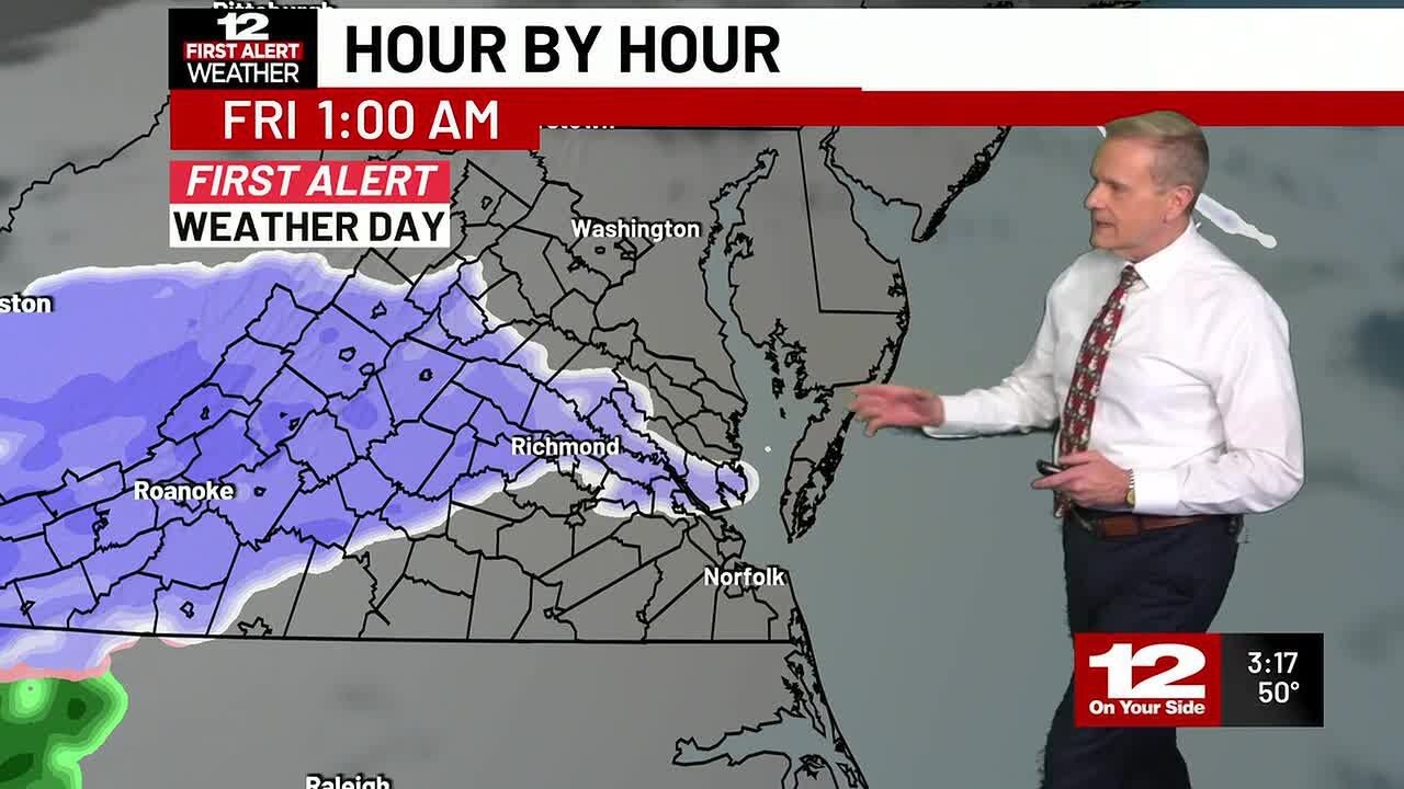 First Alert Weather Day: Snow on Friday (Dec. 4) in Virginia