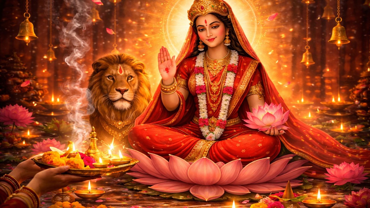 🌺 लेके पूजा की थाली | भोली माँ की आरती | Beautiful Durga Maa Bhajan | SharmaProduction #Jai #Maa