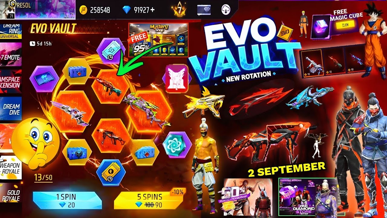 Next Evo Vault Event Free Fire🔥🤯2026 *100% CONFIRM*| 2 September Month Evo Vault Event M1014 Skin