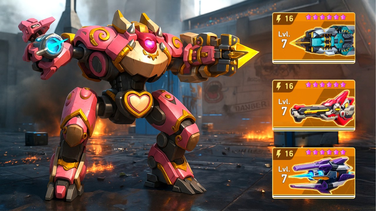 Paragon with Revoker 16, Tetra Rifle 16, Continuum 16 - Mech Arena