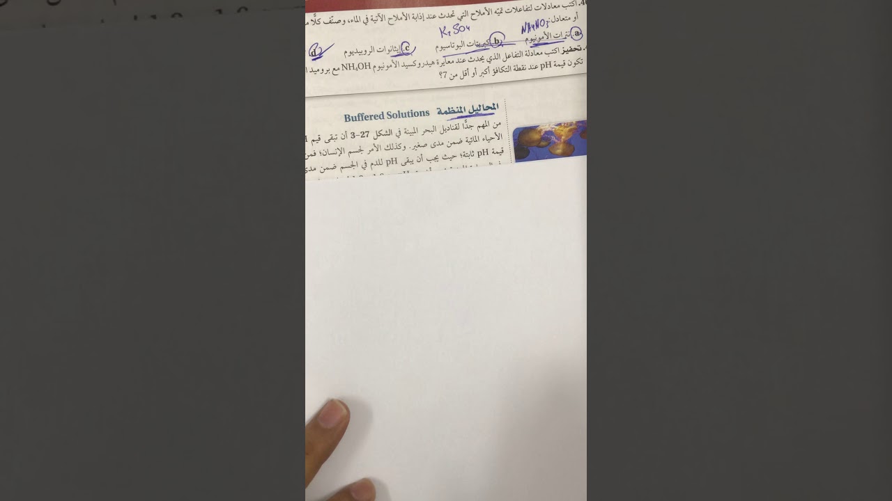 المحاليل المنظمة