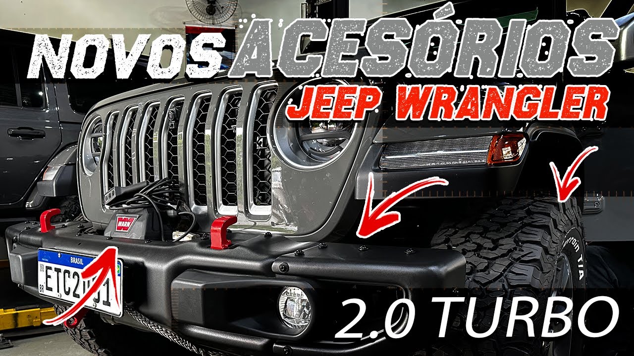 PREPARAÇÃO do Jeep Wrangler 2023 | Guincho Warn, Pneus BF Goodrich Allterian e vários acessórios