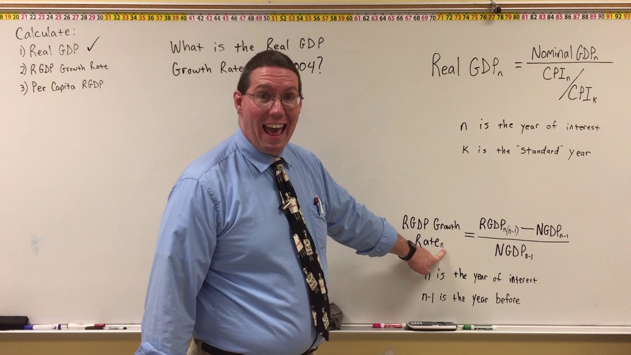 Examples for Calculating Real GDP, Growth, and Per Capita - Professor Ryan