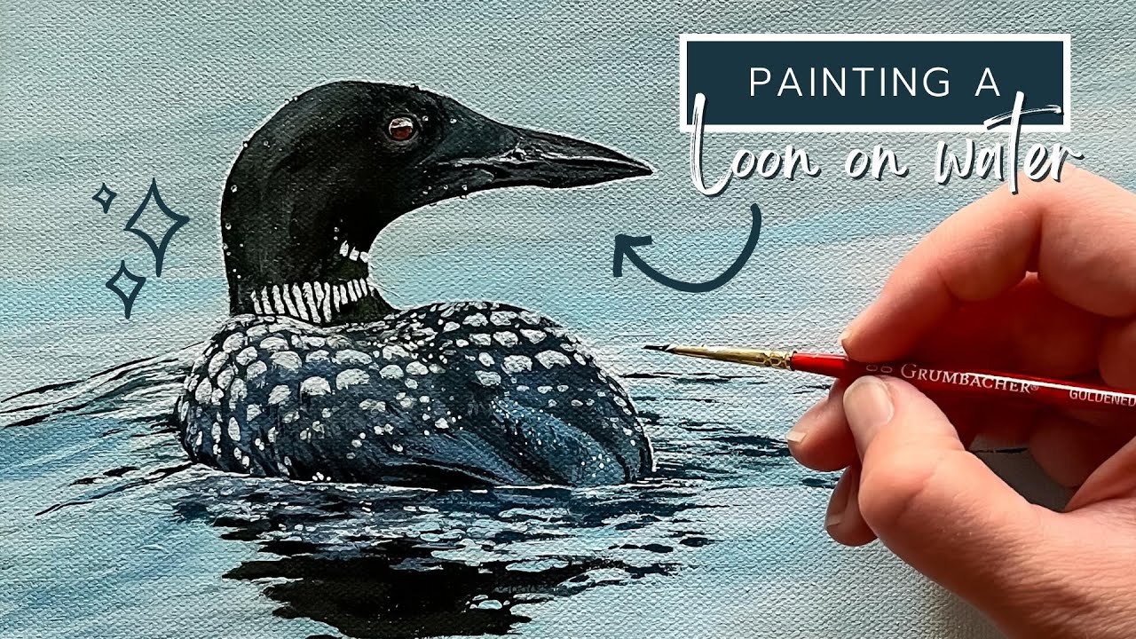 Painting a Loon // Bird Painting in Acrylic
