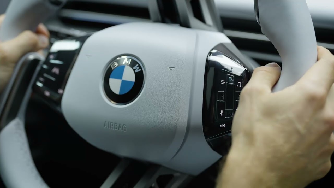 2026 BMW iX3 - Panoramic Vision Steering Wheel operation
