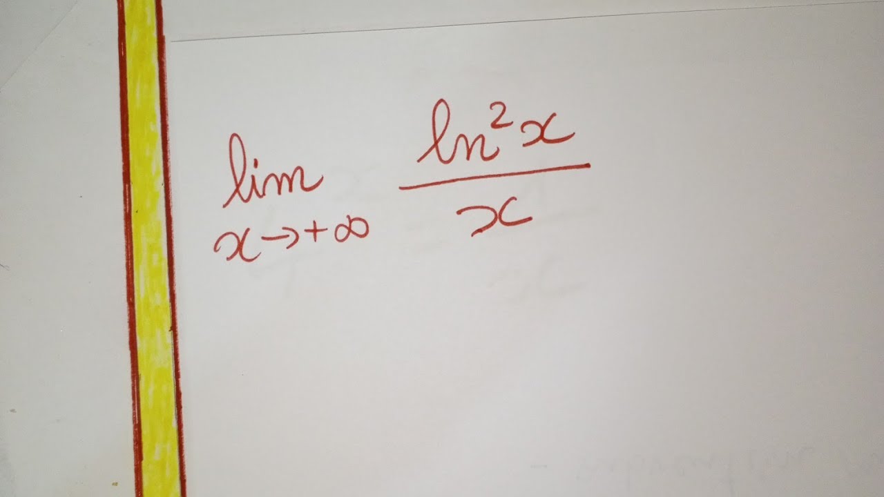 Limite à l'infini de (lnx)^2/X. Ln²x/X lim (lnx)²/x