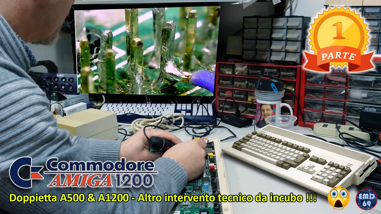 Amiga 1200: RIPARAZIONE DISASTROSA! IDE KO! (Parte 1) - Diagnosi e Orrore - Con Amiga 500 bonus!