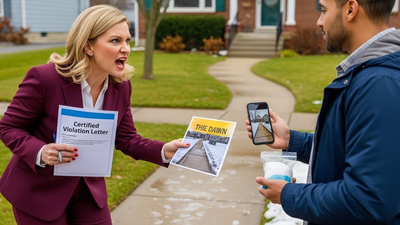 HOA Fined Me For Ice On My Steps, Then Their Board Member Slipped On Her Own Walkway