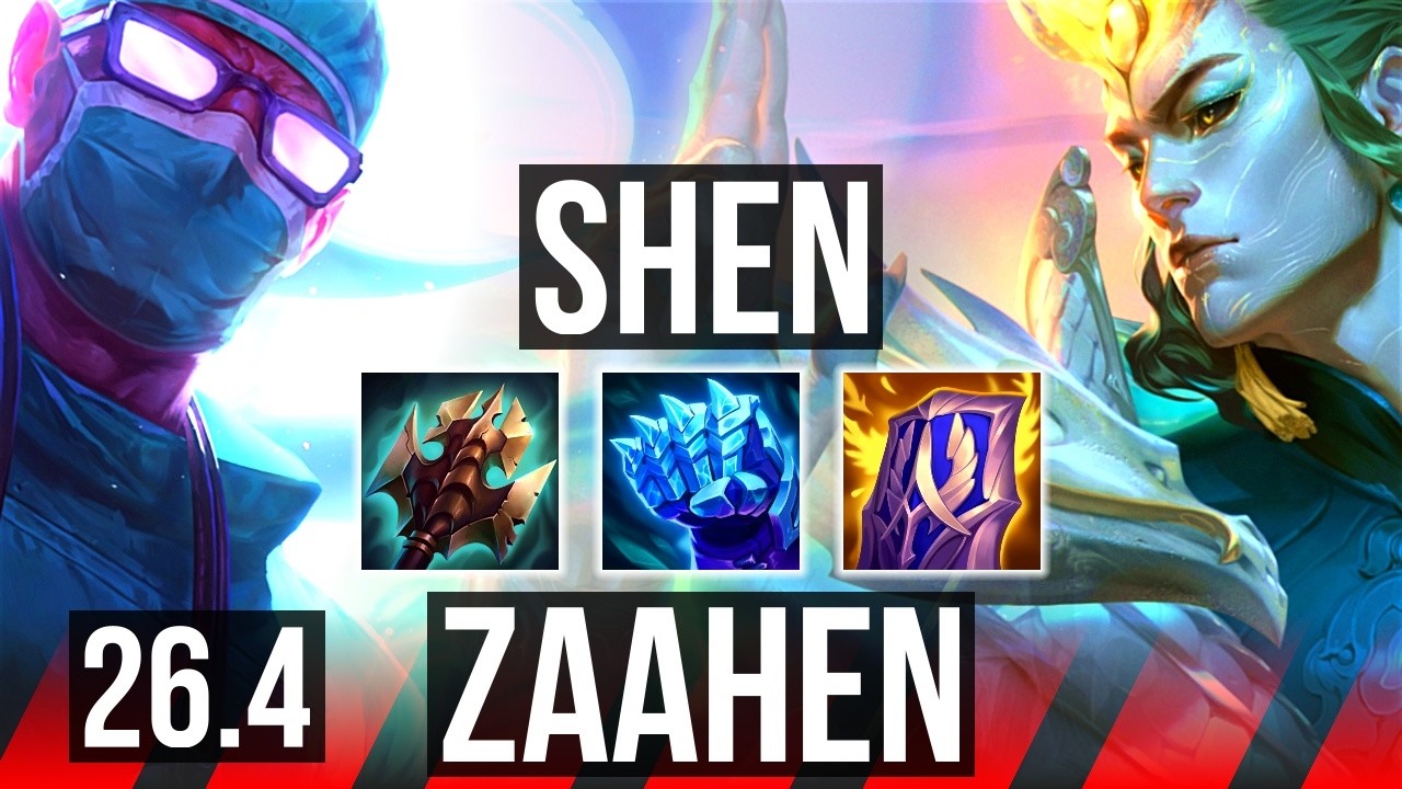 SHEN vs ZAAHEN (TOP) | Perfect KDA: 8/0/13 | NA Grandmaster | 26.4