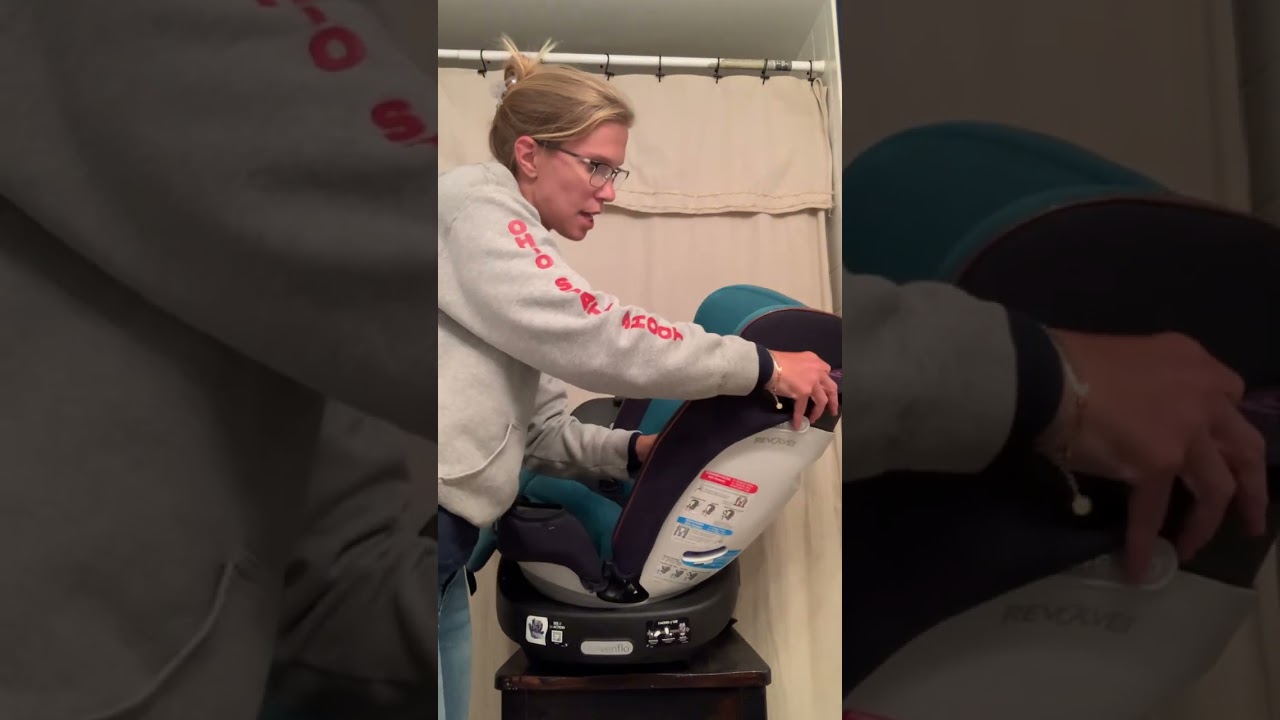 How to put back on the car seat cover for the Evenflo revolve 360