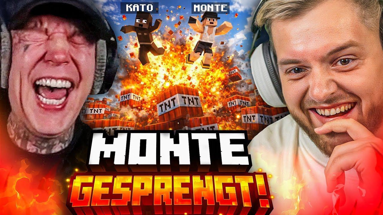 🤣😱MONTE & KATO explodieren! - TNT FALLEN SPRENGUNG = WITZIGSTE FitnaCraft | Folge 10