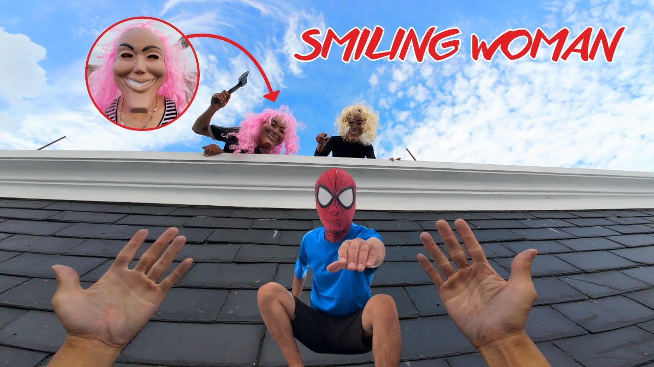 Smiling Woman Chases Team Spider Man Part 1| Horror Parkour POV