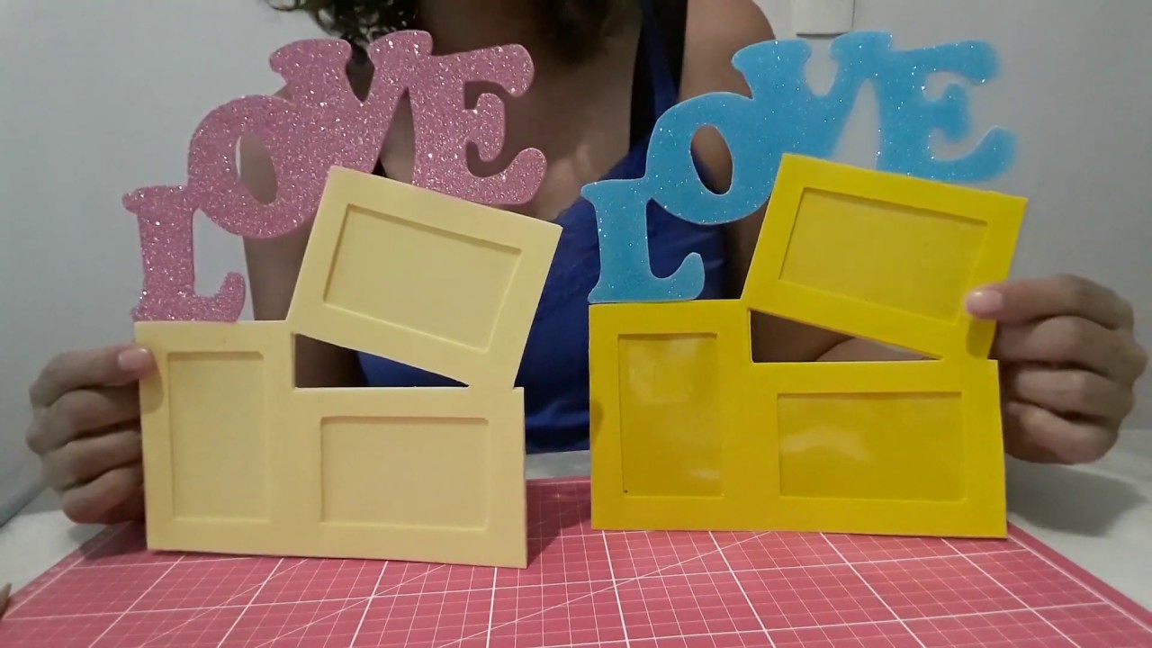 Porta retrato Love em Eva