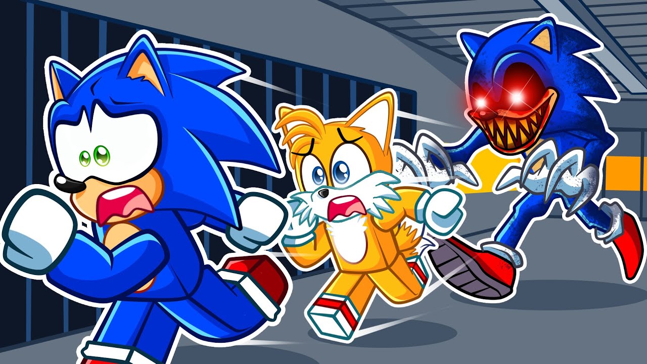 Sonic tenta ESCAPAR da PRISÃO do SONIC.EXE no Roblox!!
