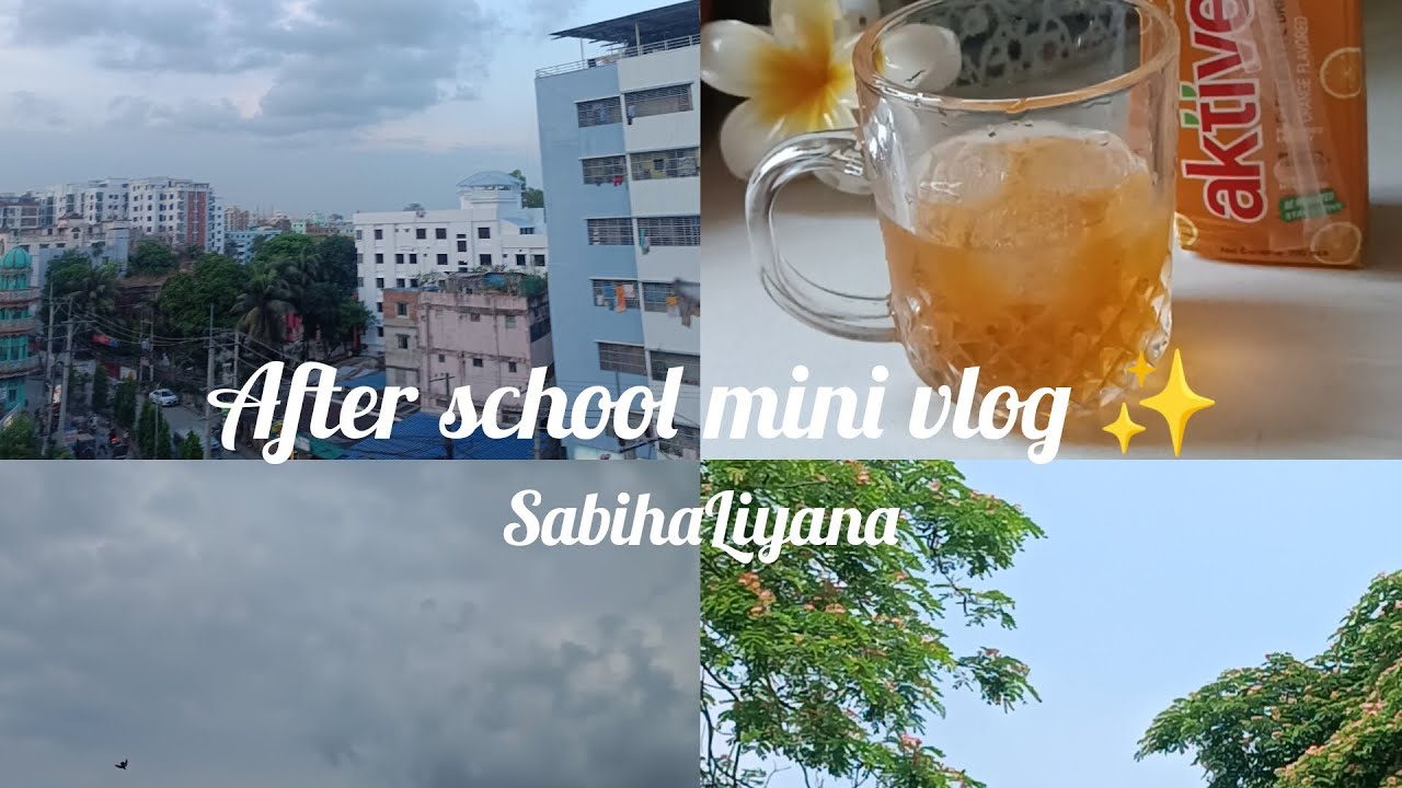 After school mini vlog ✨ My favorite Drink ~ amazing weather 🌪️
