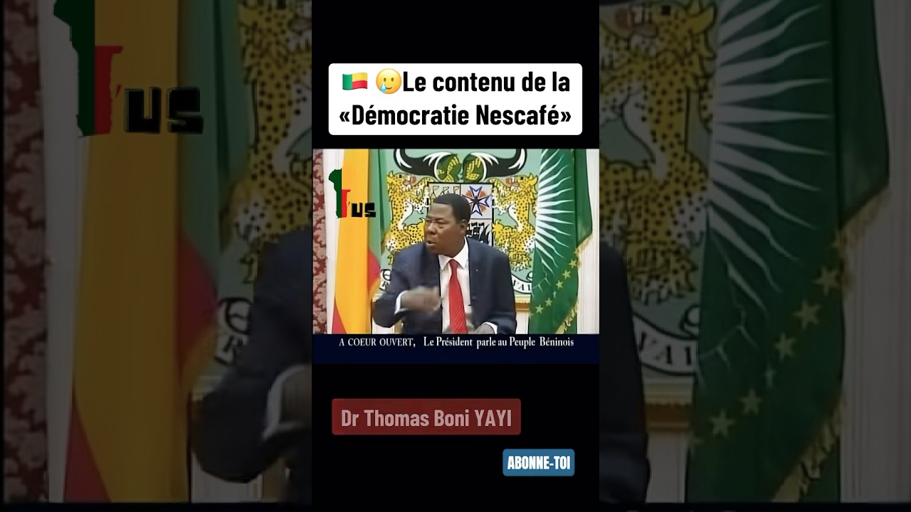 D&eacute;mocratie Nescaf&eacute; avec YAYI Boni, l&rsquo;int&eacute;ress&eacute; pr&eacute;sente le contenu. #benin