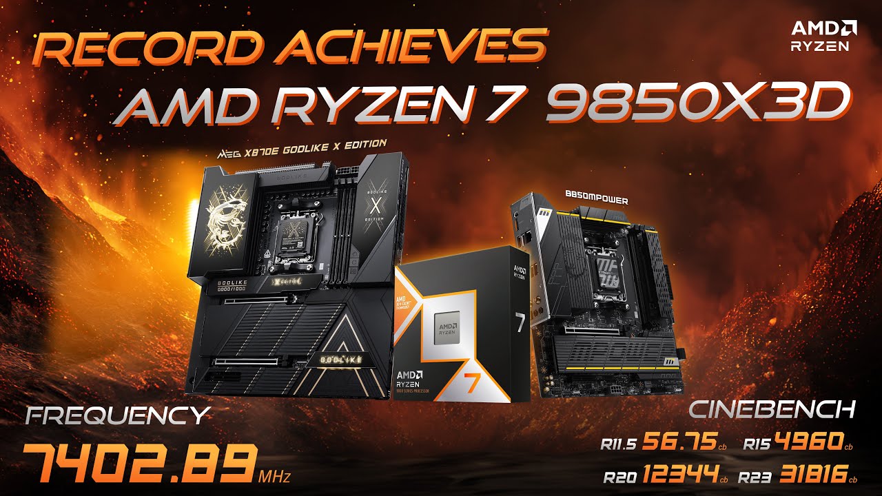 9850X3D來了 跟9800X3D有多少差距? 第一顆突破7.4G的X3D CPU現身